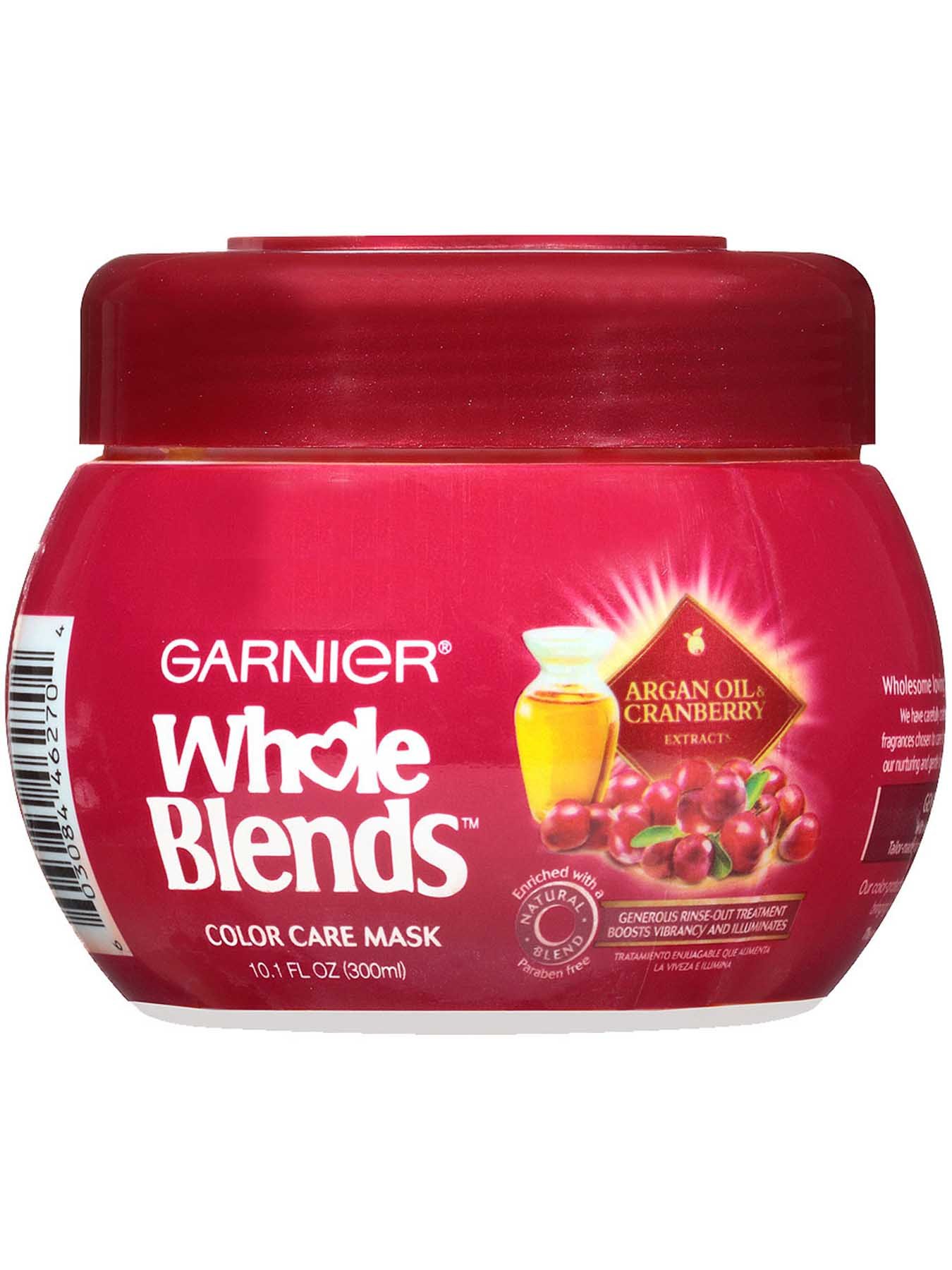 Garnier Whole Blends Color Care Mask Argan Oil Cranberry Extracts Front Of Bottle